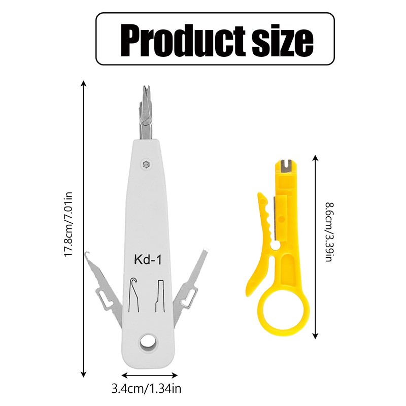 2 Pcs Wire Pliers, Punch Down Tool, Punch Ethernet Down
