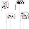 12 PCS Cow Centerpiece Sticks Double Sided Farm Animals Moo