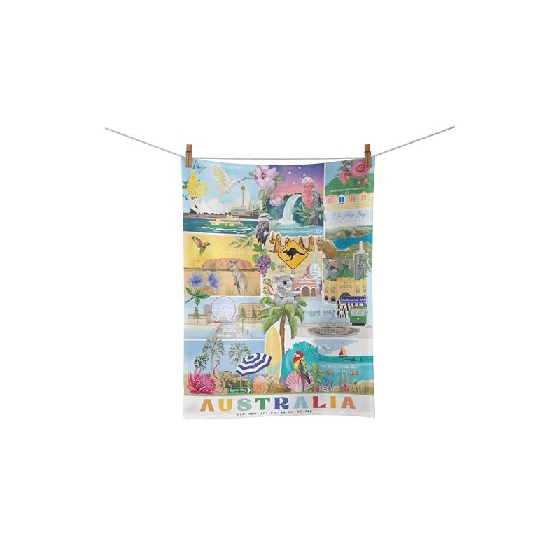 Travel Tea Towel, 55% Linen 45% Cotton, 440 x 640