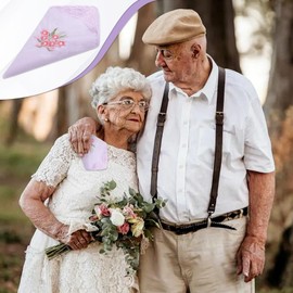 Pack of 12 Handkerchiefs Cotton Women's Fabric Handkerchiefs Embroidery Vintage Handkerchiefs for Weddings and Parties, Fabric Handkerchiefs, Coloured Handkerchiefs for Women, Ladies, 6 Color/12 Packs