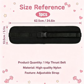 Hip Thrust Belt, Hip Thrust Belt for Dumbbells and Weights, Enhanced Support for Glute Bridge Exercises and Weighted Squat Training, Adjustable Strap Non-Slip Safety for Home Fitness Strength Sessions