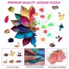Wooden Puzzles for Adults, Mandala Flower Jigsaw Puzzles 200 Pieces,Unique