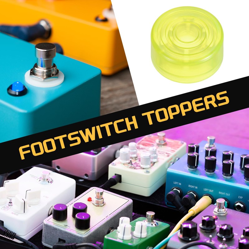 sourcing map 10 Pcs Footswitch Toppers Guitar Pedal Button Caps