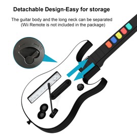 DOYO Guitar Hero, Guitar Hero Wii for Wii Guitar Hero and Rock Band Games (exclude Rock Band 1) Color White
