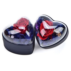 PEPOYO AI Ring Box Wedding Ring Box, Velvet Interior Ring Box, Jewellery Presentation Box, Heart-Shaped Ring Box for Marriage Proposal, Engagement, Wedding and for Display on the Sales Counter