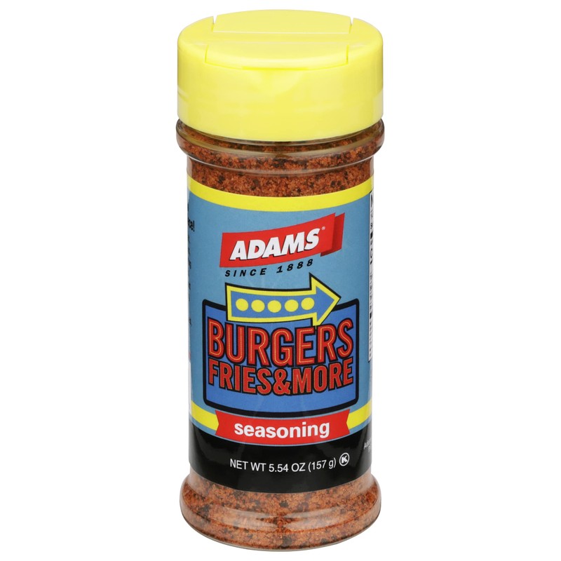 Adams Burgers, Fries & More Seasoning, 5.54 Ounce Bottle (Pack