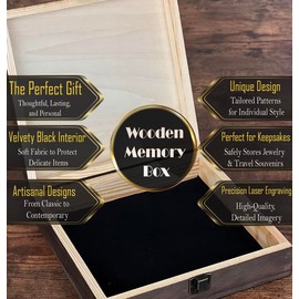 Let Your Light Shine Before Others Matthew 5:16, Simple Elegant Serif, Laser-Engraved Wooden Gift Box, Inspirational Religious Decor