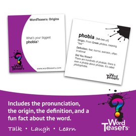 ? WORD TEASERS Origins - Vocabulary Game for Kids 10+ - Fun Family Conversation Starters -Literacy Game & Vocabulary Builder for Middle School - 150 Vocabulary Flash Cards/Conversation Cards