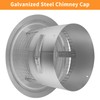 Fardtry 8 Inch Adjustable Galvanized Steel Chimney Cap, Round Chimney