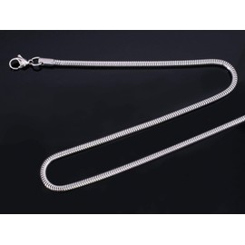 Fly Style Snake Chain Stainless Steel Silver 0.9 mm – 1.2/2/3 mm – Necklace for Men and Women – 41–76 cm, Stainless Steel