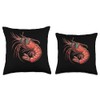 Cherry Shrimp With Sunglasses Throw Pillow