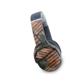 MightySkins Carbon Fiber Skin Compatible with Skullcandy Crusher Evo Wireless - Vintage American | Protective, Durable Textured Carbon Fiber Finish | Easy to Apply