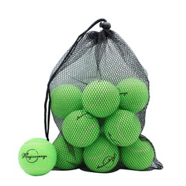 Magicorange Tennis Balls, 12 Pack Advanced Training Tennis Balls Practice Balls, Pet Dog Playing Balls, Come with Mesh Bag for Easy Transport, Good for Beginner Training Ball (Cyan)