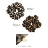 Vingtaine HS-123-BR- Leopard Pattern, Scrunchie, Leopard Pattern, Easy Hair Accessory,