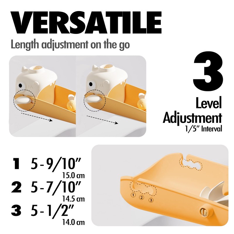 2 Pack Faucet Extender for Toddlers, Temperature Sensitive Sink Extension