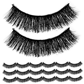 Baluue Natural False Eyelashes d Brown Full Strip Lashes for Women Lightweight Makeup Extensions