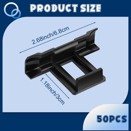 Ylinge Pack of 50 Solar Panel Water Drain Clips Solar Panel Drainage Clips Sludge Removal Clips PV Modules Cleaning Clips for Water Drain Solar Panels Black (30 mm)