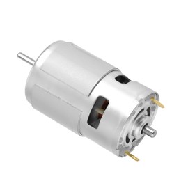 XD-775 12V / 24V Cepillo Motor de Corriente Continua Motor de Alta Velocidad Y Alto Bajo Ruido Doble Rodamiento de Bolas Motor de Engranajes Metálicos(12V10000 RPM)