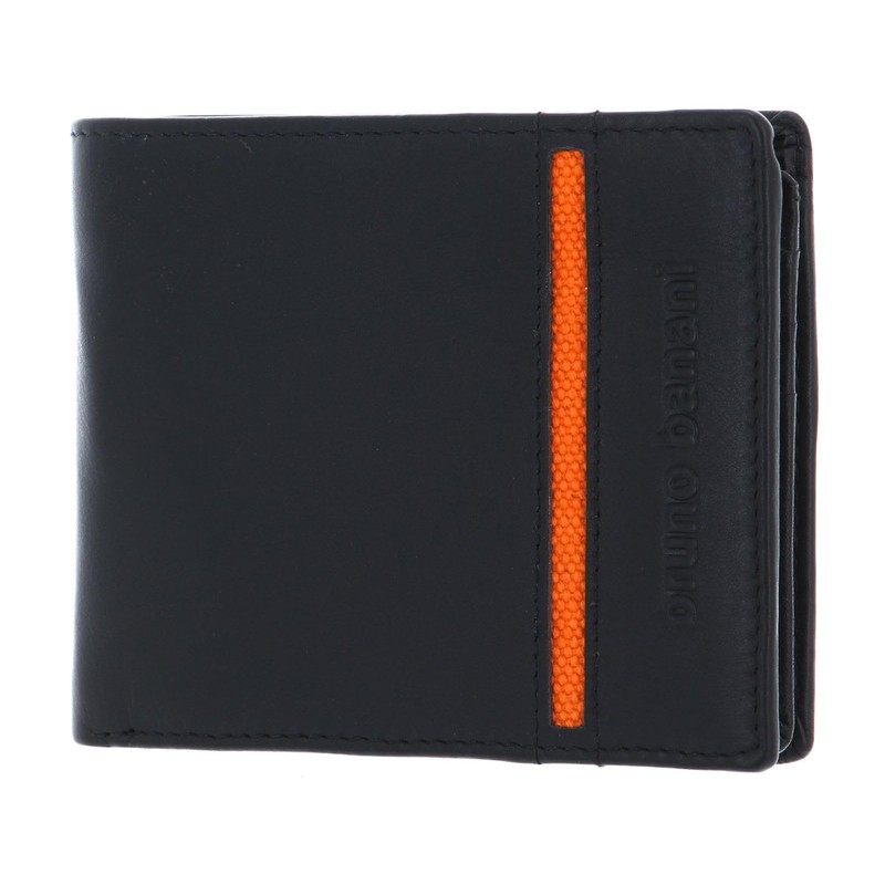 BRUNO BANANI Men's Wallet Purse Wallet W320.1966 Black/Orange