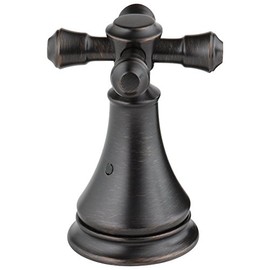 Delta Faucet Cassidy Metal Cross Bathtub Handle Set - H695RB - Classic Bathroom Fixture Set - Compatible with Cassidy Roman Tub Faucets - 2 Handles, Venetian Bronze