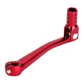 Motorcycle Shift Lever 11-14MM 0.43-0.55 Inch Shift Pedal Universal CNC Aluminum Alloy Folding Heel Cap Shift Arms Motorcycle Modification Part Accessories (Red)