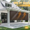 sunoff Outdoor Roller Shades，Cordless Patio Roller Up Blinds with Shade