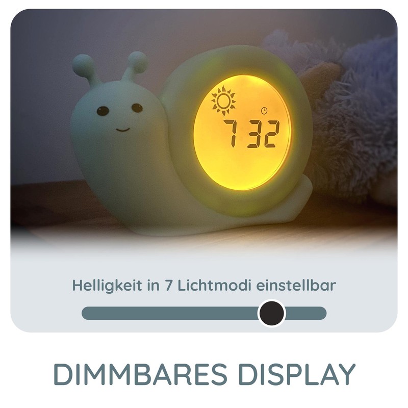 Alecto BC100BUNNY Educational Sleep Trainer Night Light and Alarm Clock