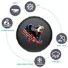 AXULUXAL American Eagle USA Flag Spare Tire Cover Camper Wheel