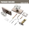 HIEMEY Crystal Glass Passage Door Knobs Interior, Modern Brushed Nickel