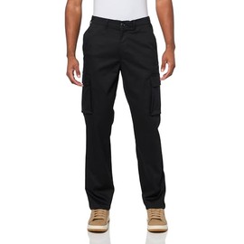 Karl Lagerfeld Paris Men's Cotton Twill Cargo Style Belt Loops Pant, Black