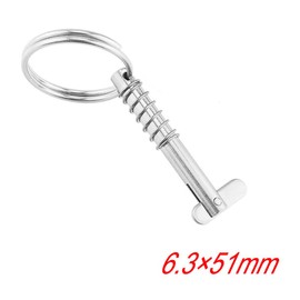 Woetwoat Pack of 2 Stainless Steel Quick Release Pins, Diameter 5 mm Quick Release Pins, Circle Ring, Quick Release Pin with Drop Cam Bimini Top Pin Marine Hardware