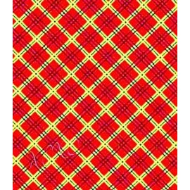 Quilting Treasures Mary Engelbreit Fabric RED Plaid Scotty Travel Series Quilt Coordinate BTHY