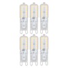 6pcs G9 LED Bulb 5W Transparent Cover 22LED Dimmable G9