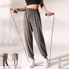 Yoga Wear Sweatpants Workout Training Pants Workout Outfit M_Gray