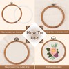 4 Pcs Embroidery Hoops Set-Decorative Cross Stitch Hoop Ring Imitated