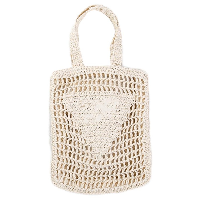 Handmade Straw Bag Travel Beach Fishing Net Handbag Hollow Casual