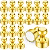 VNDUEEY 20 Pcs Refrigerator Magnets, Gold Metal Push Pin Magnets,