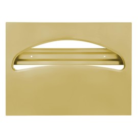 Stardrix Stainless Steel Toilet Seat Cover Dispenser, Wall Mount Single or 1/2 Fold Large Capacity Toilet Seat Covers Holder for Commercial and Residential, Brushed Gold