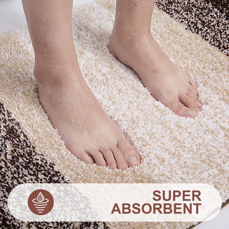 smiry Microfiber Bath Mat, 50 x 75 cm, Non-Slip Super