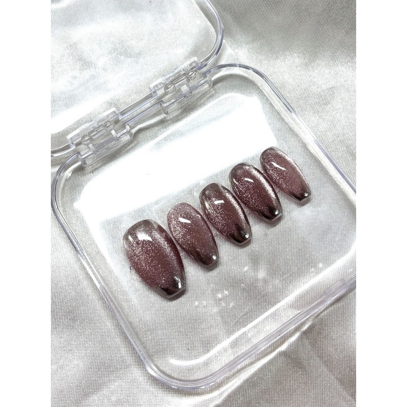 Rose Silver Nail Tips - Stiletto / 로즈 실버 네일팁