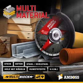 Anvil MultiShock Diamond Cutting Disc Diameter 115 mm x 22.2 mm Universal / All-Round Segment Height: 10 mm (Galvanised)