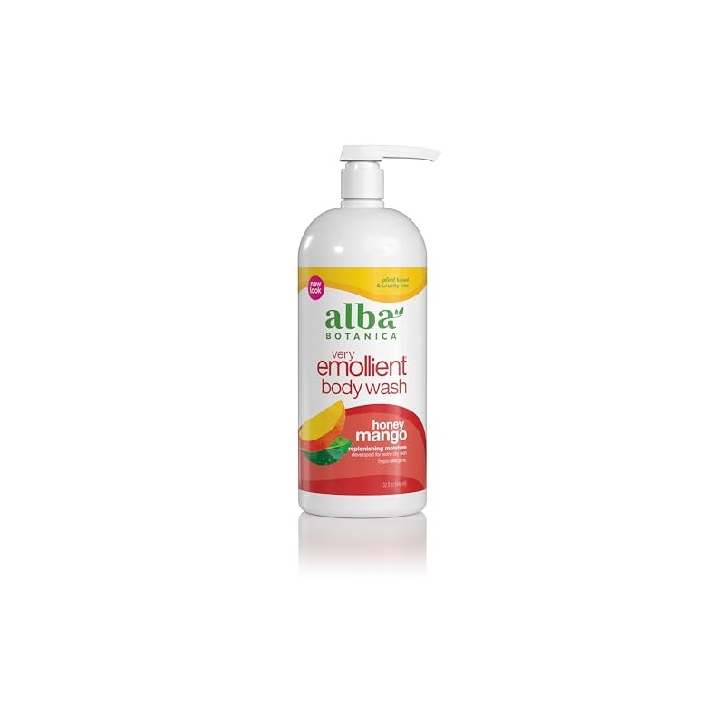 Alba Botanica Very Emollient Body Wash, Honey Mango, 32 Oz