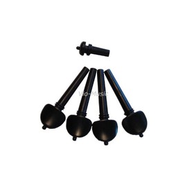 5 Pcs! Violin Pegs and End Pin, Ebony, 4/4