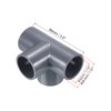 PATIKIL 4pcs 32mm 4-Way Elbow Pipe Fitting UPVC Joint Coupling