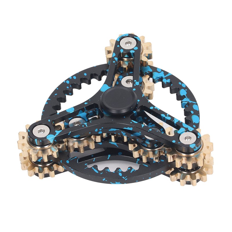 Pure Brass Gears Linkage Hand Gyroscope Toy Break Bad Habits