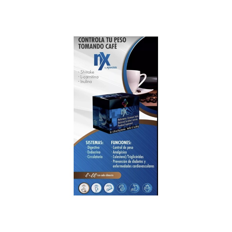 NX Kromasol Multivitamin, Chromium, Inulin, Reishi and Carnitine L- tartrate