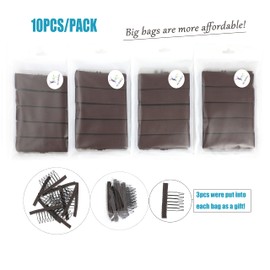 JIUSERLU 10 PCS Brown Adjustable Elastic Band For Wigs，Adjustable Straps For Wigs And Making Wigs，Adjustable Wig Bands，Wig Adjustable Straps（1 * 12inch）