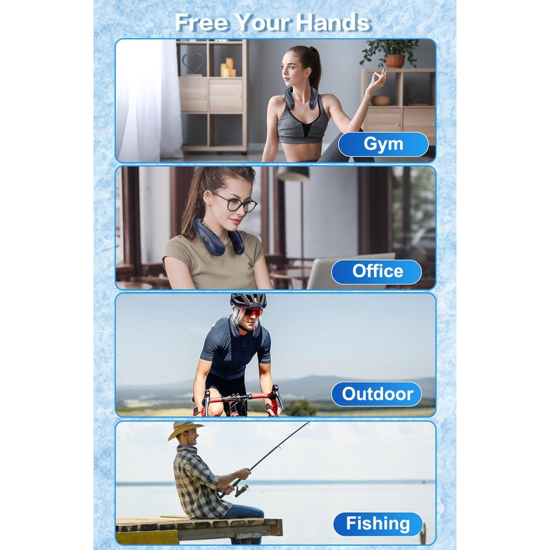 Neck Air Conditioner with Extra-large Cooling Plate, Portable Neck Fan