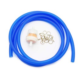 0.3''x59'' Tubing Carburetor Fuel Vent Line, PRO BAT, Gas Hose Line Fuel Gas Line Tubing Hose Roll for ATV Dirt Bike Go Kart Moped Pocket Bike Most of Chinese Scooter with Hose Clamps Fuel Filter，Blue