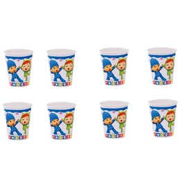 ALMACENESADAN 0522; Emballez 16 verres Fiesta Pocoyo et nina; ideal for all celebrations and anniversaries; capacity 220 ml; product in carton.